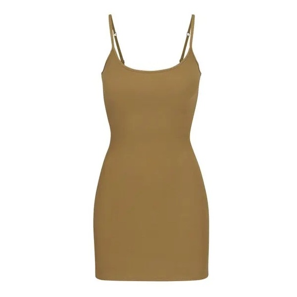 SKIMS | Dresses | Nwt Skims Soft Lounge Slip Gold Mini Dress Sz M | Poshmark